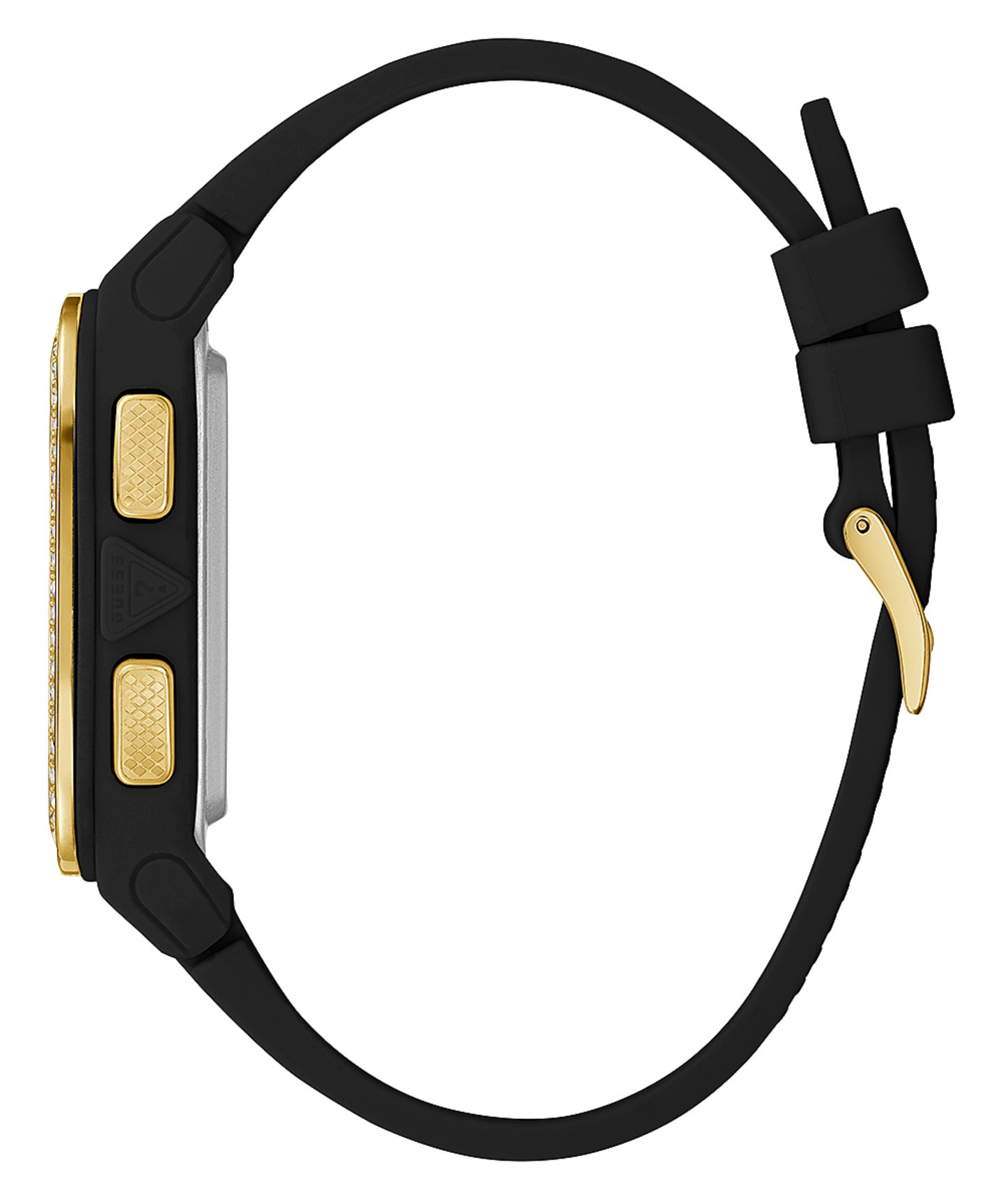 Black Case Black Silicone Watch large