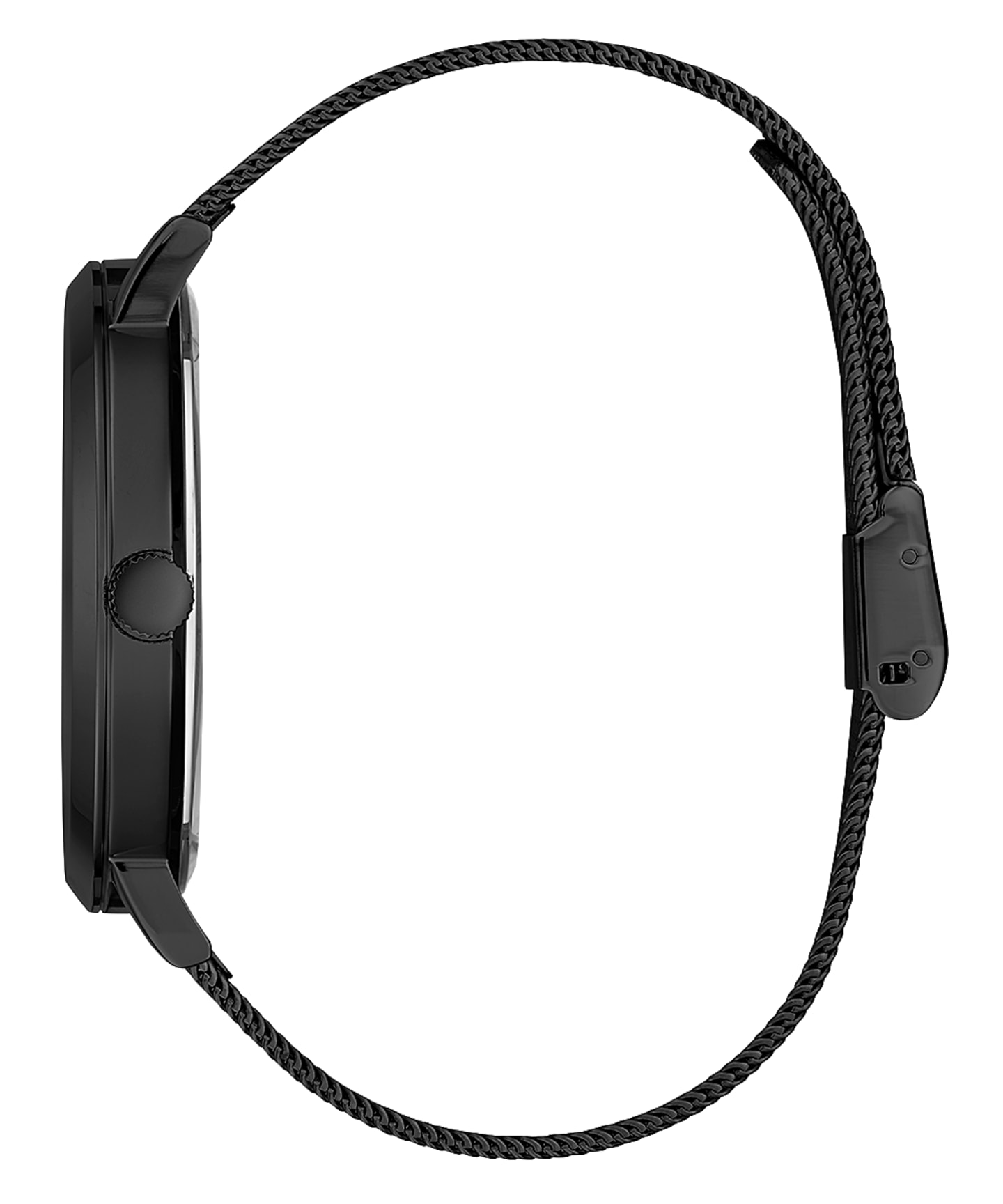 Black Case Black Stainless Steel Watch large