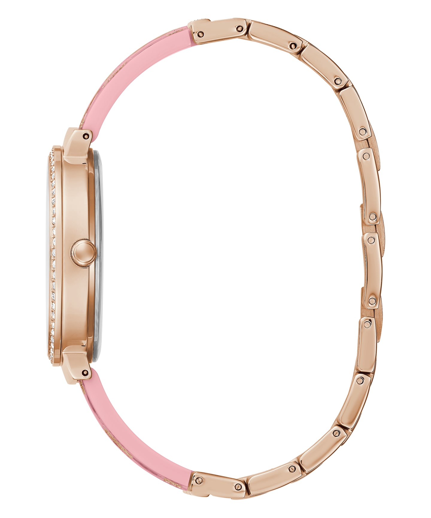 Rose Gold Tone Case Pink Resin Watch large