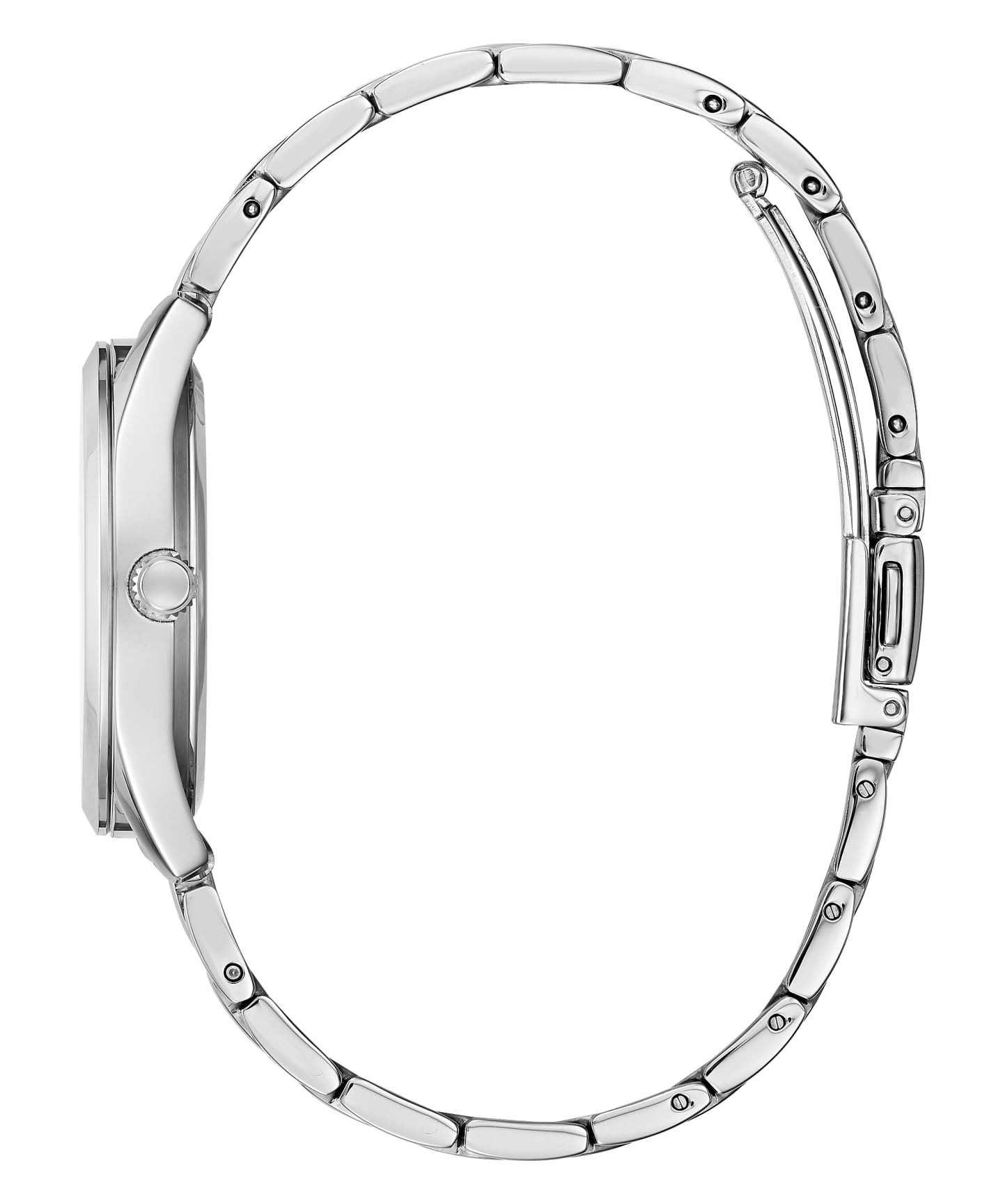 Silver Tone Case Silver Tone Stainless Steel Watch large
