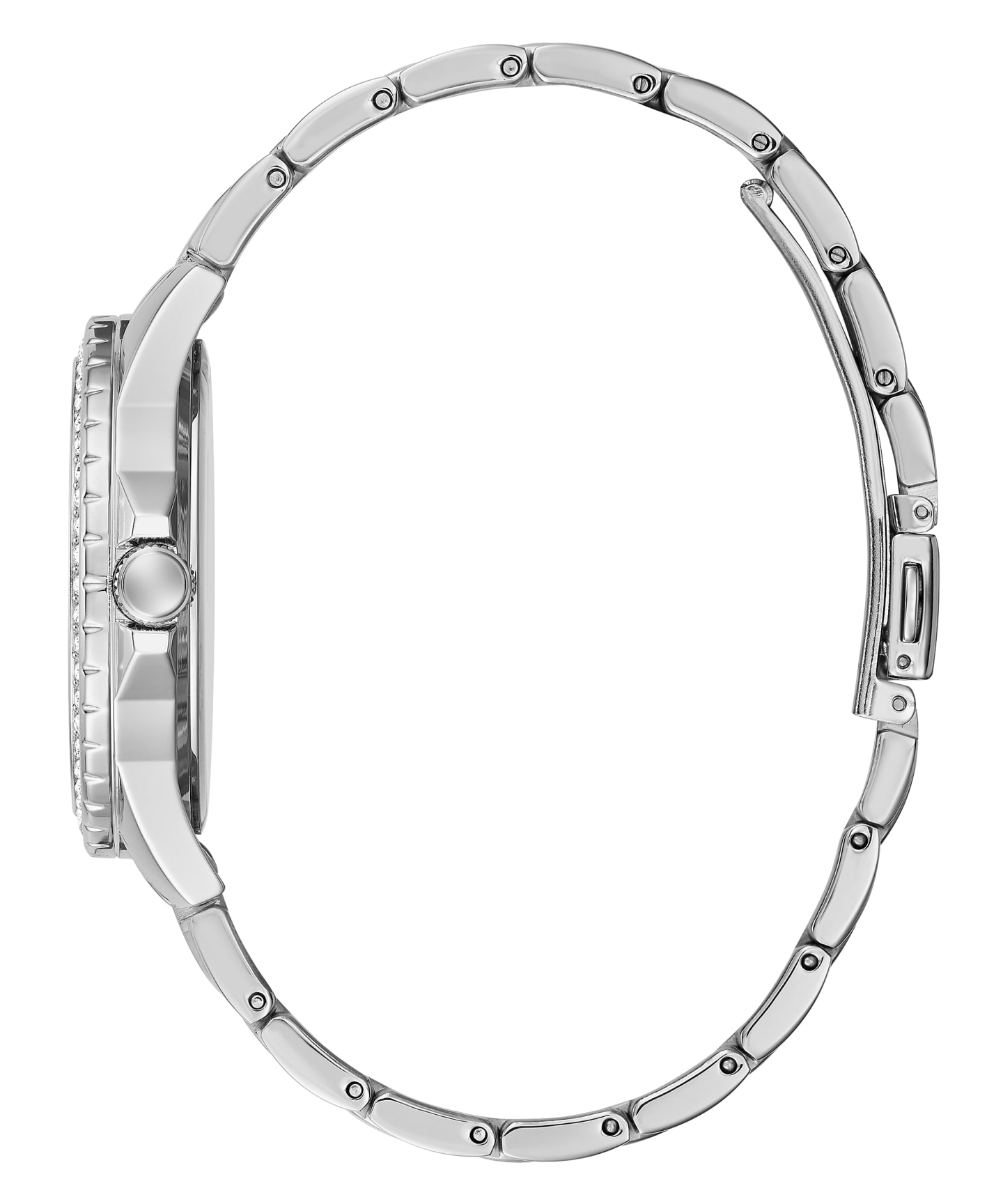 Silver Tone Case Silver Tone Stainless Steel Watch large