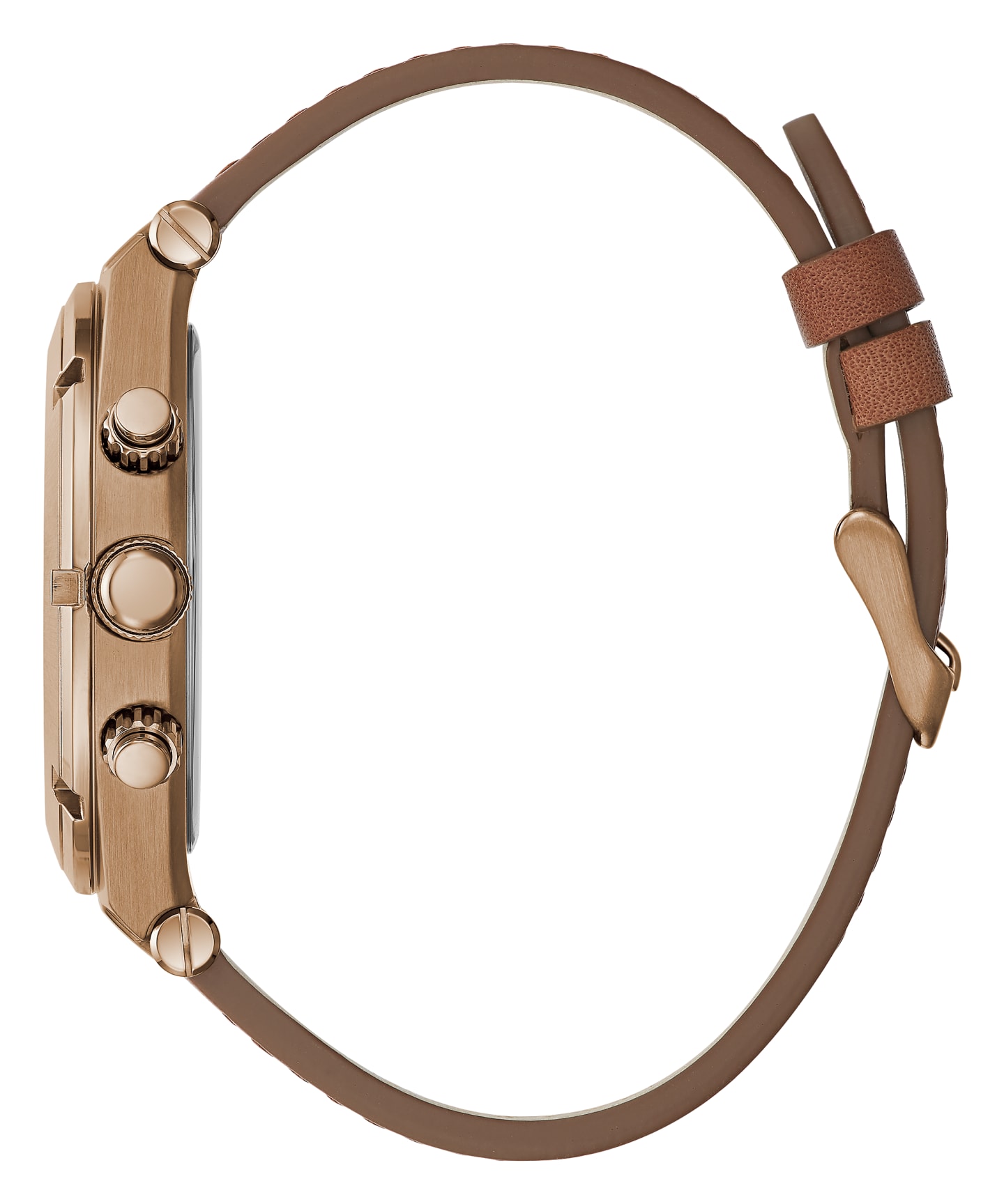 Coffee Case Brown Genuine Leather Watch large