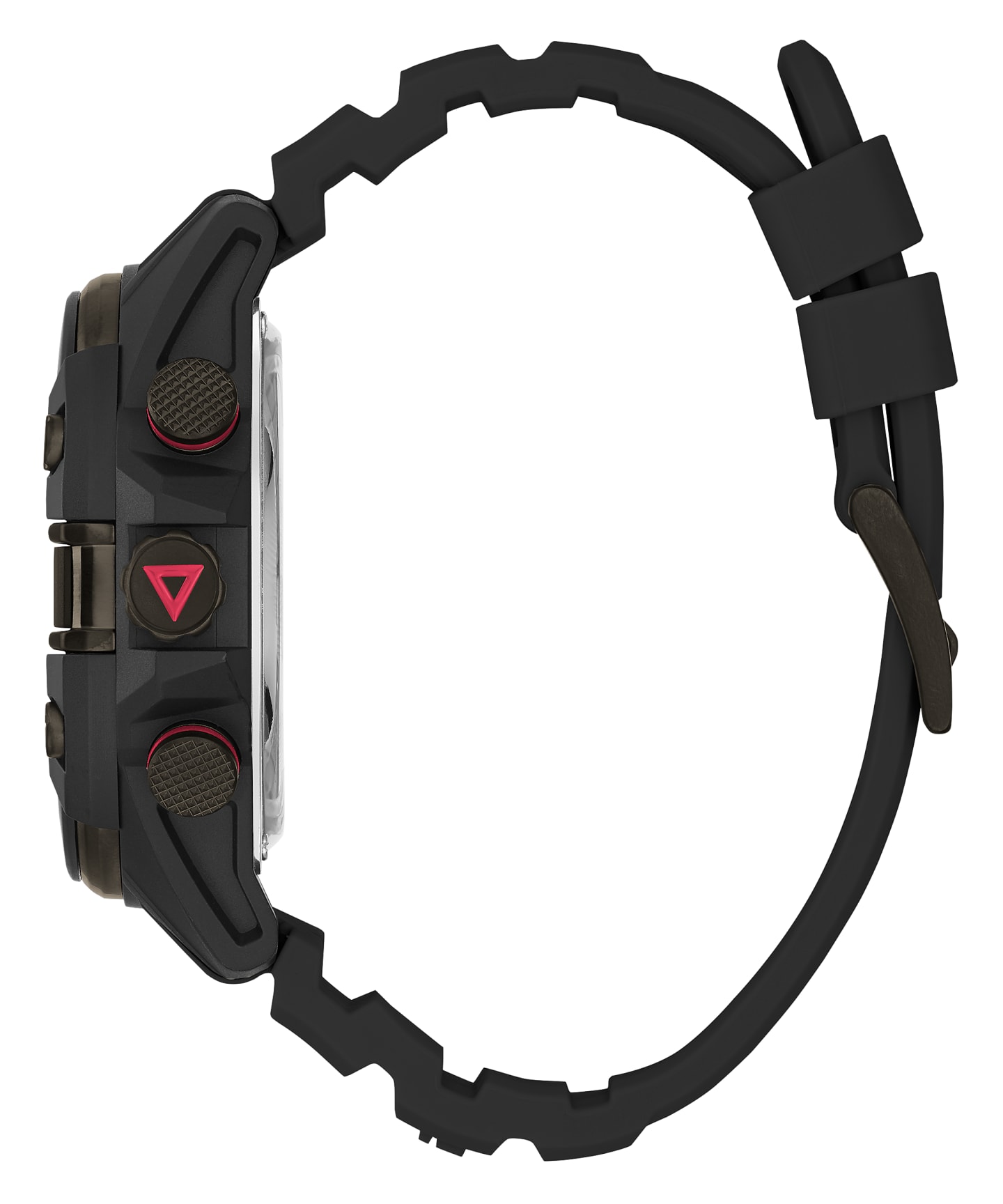 Black Case Black Silicone Watch large
