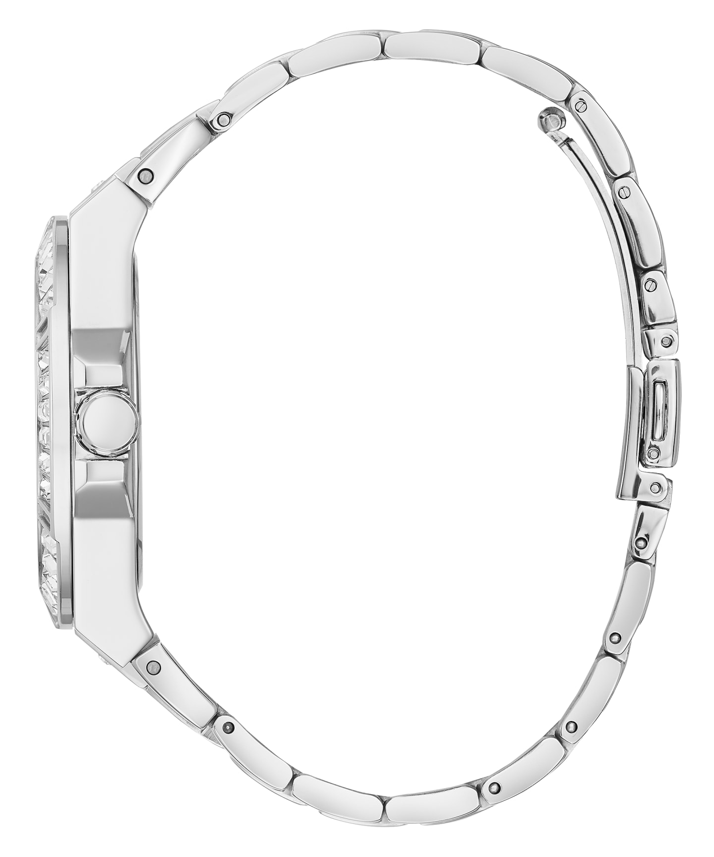 Silver Tone Case Silver Tone Stainless Steel Watch large