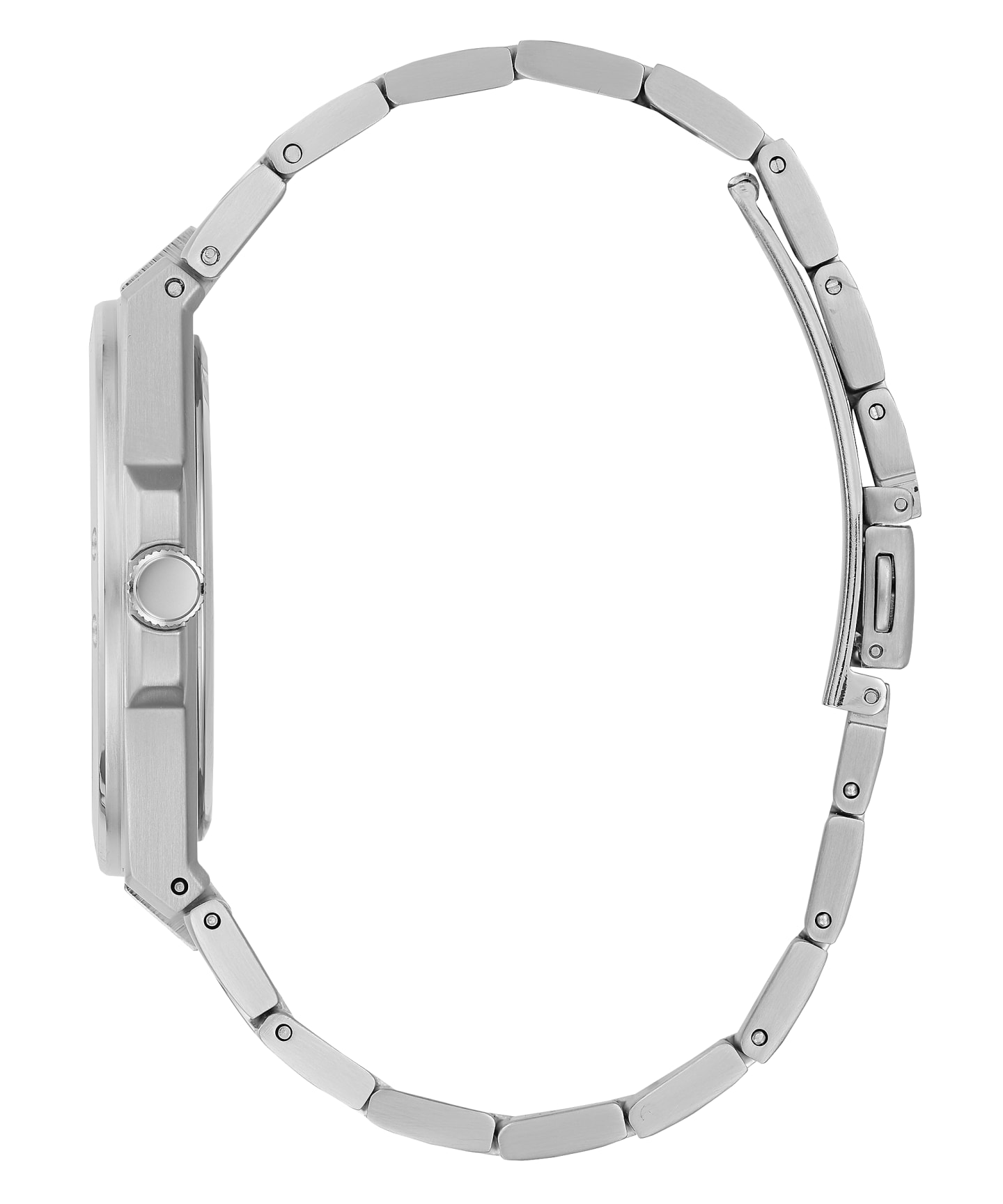 Silver Tone Case Silver Tone Stainless Steel Watch large