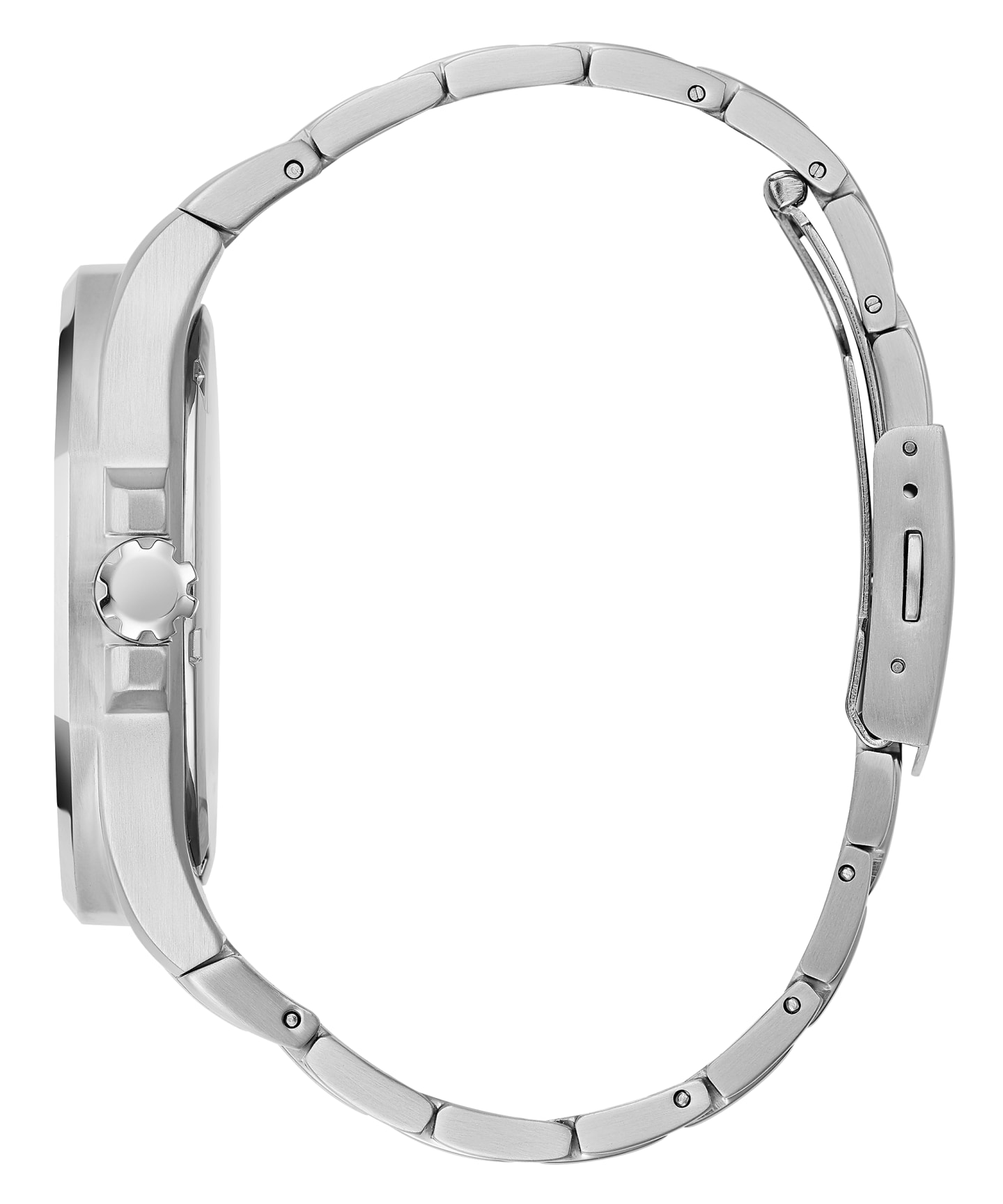 Silver Tone Case Silver Tone Stainless Steel Watch large