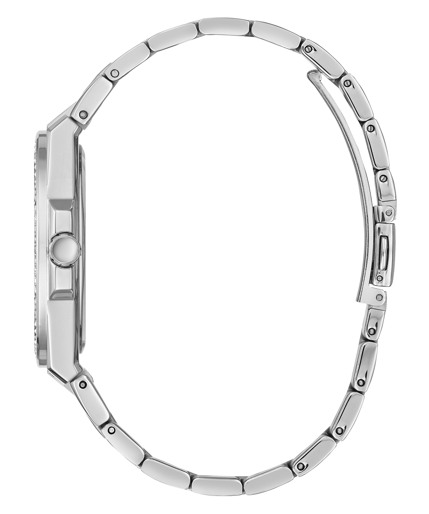 Silver Tone Case Silver Tone Stainless Steel Watch large