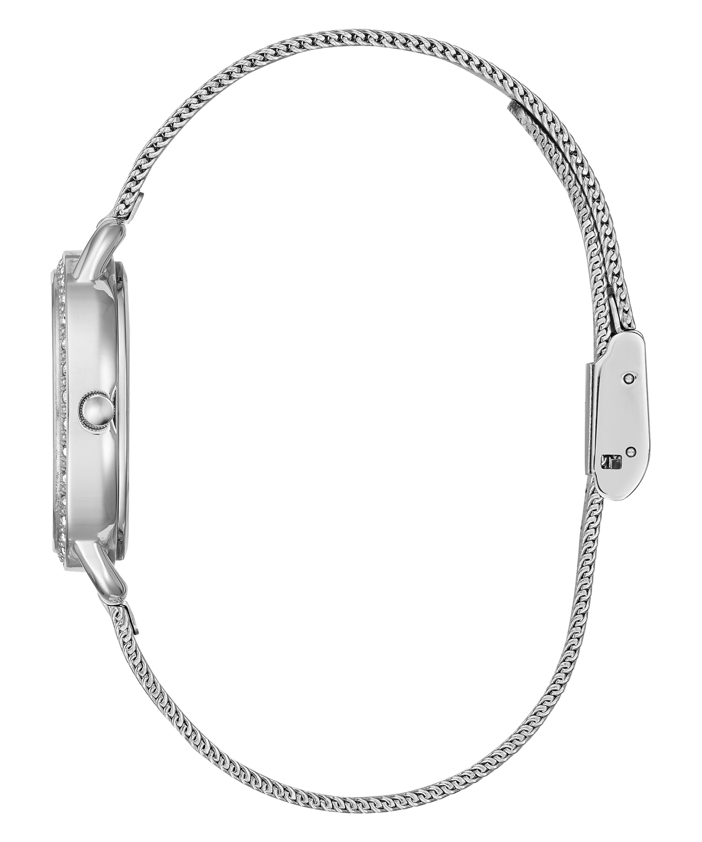Silver Tone Case Silver Tone Stainless Steel Watch large