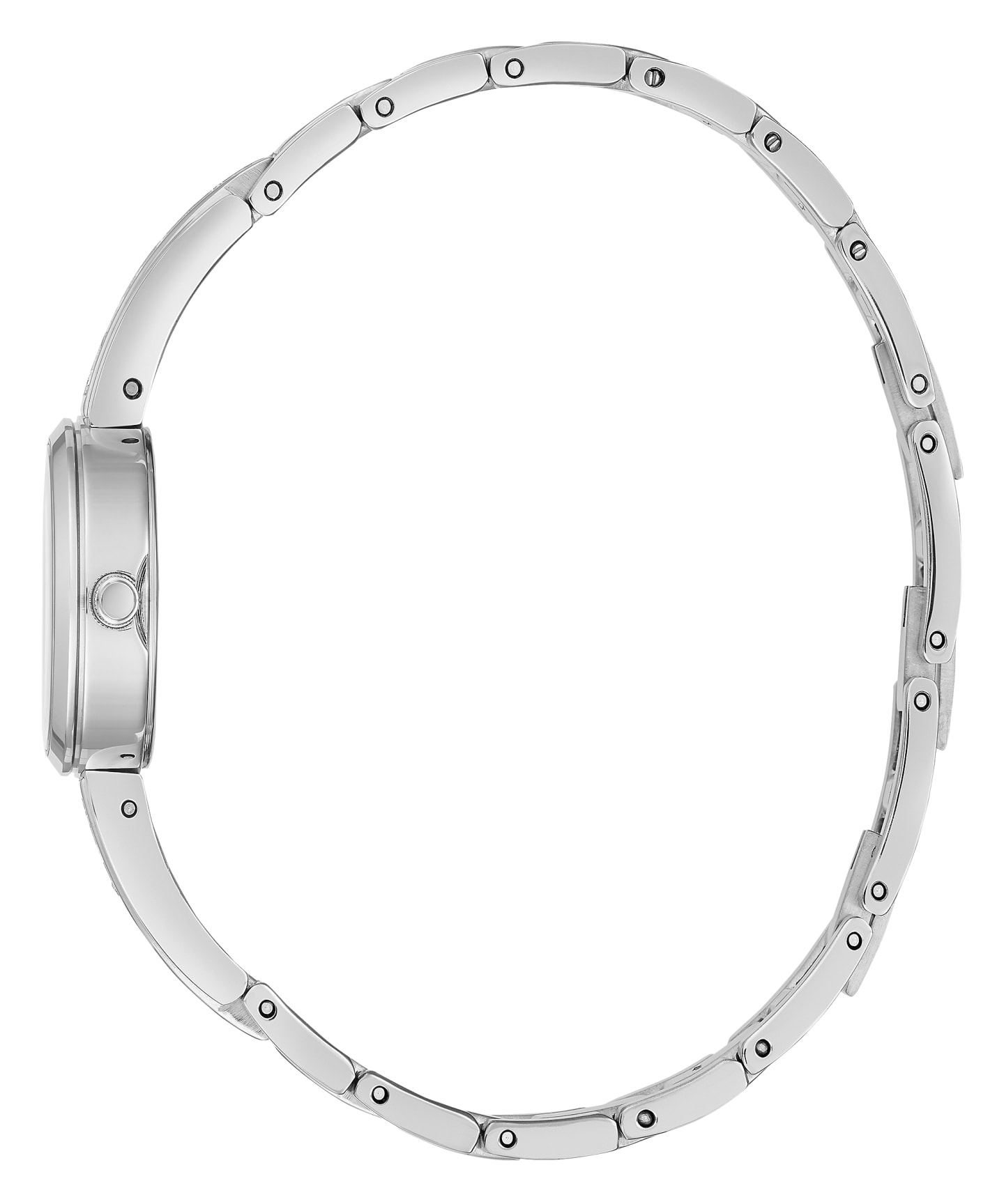Silver Tone Case Silver Tone Stainless Steel Watch large