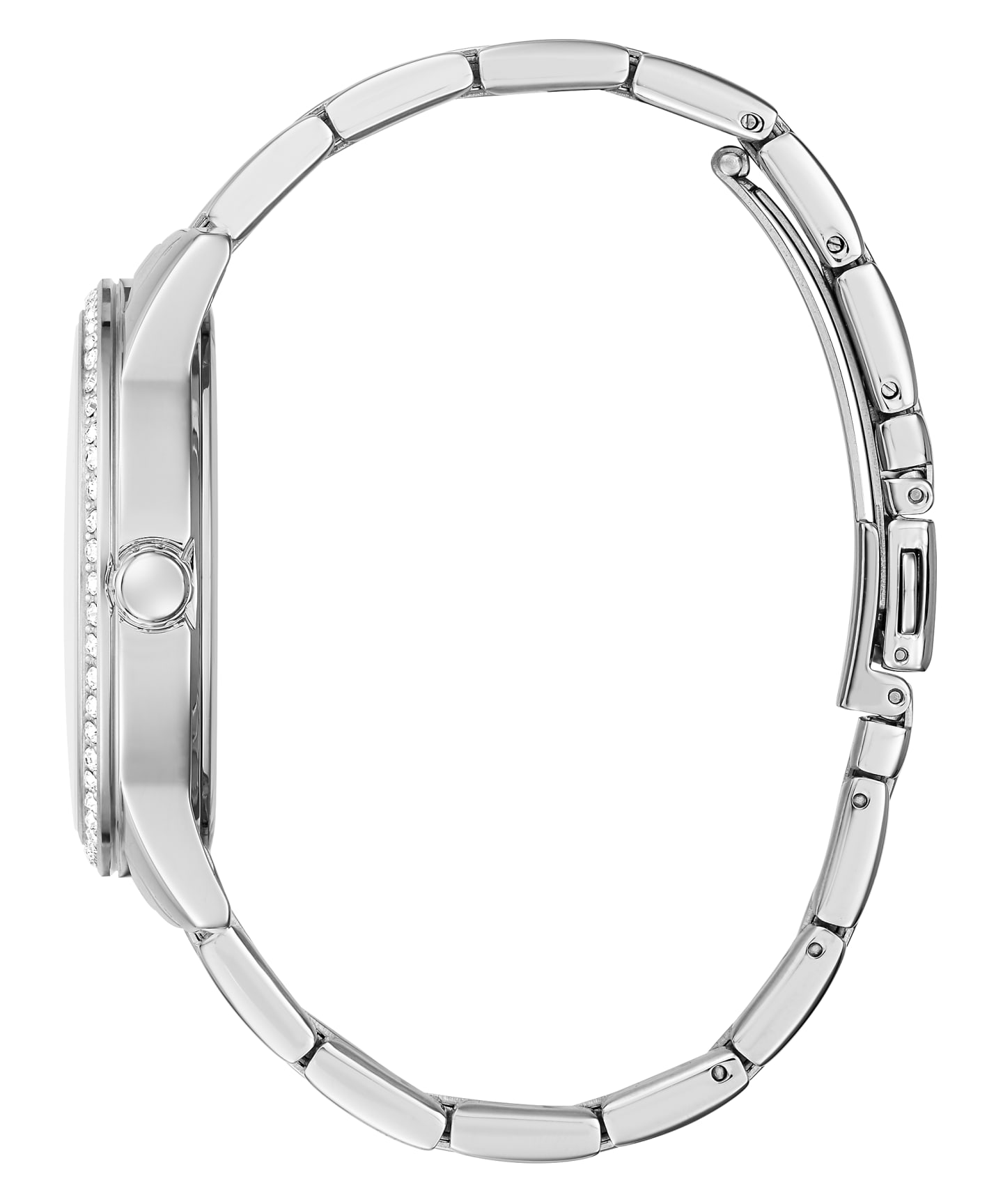 Silver Tone Case Silver Tone Stainless Steel Watch large