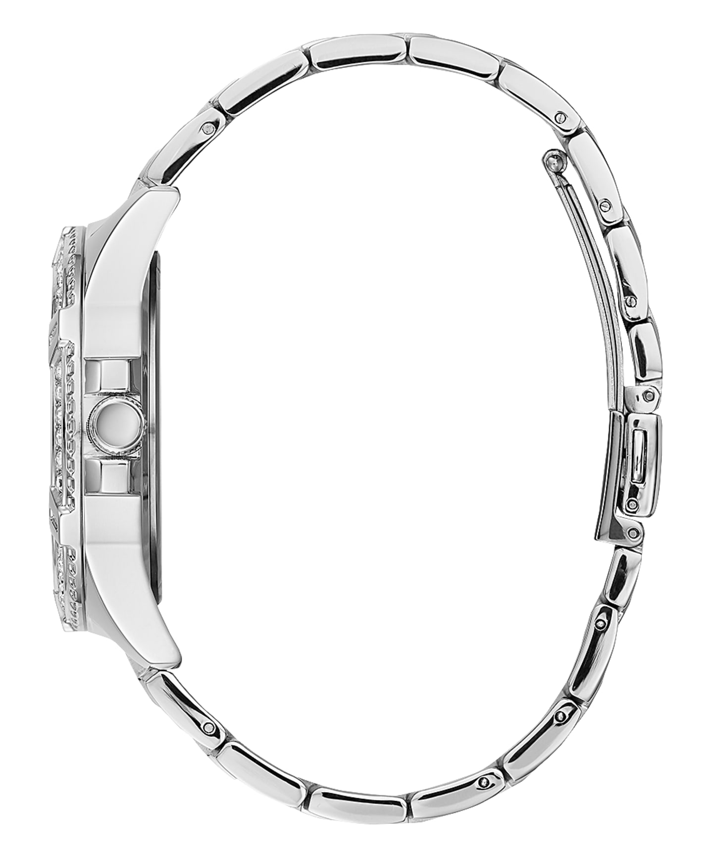 Silver Tone Case Silver Tone Stainless Steel Watch large