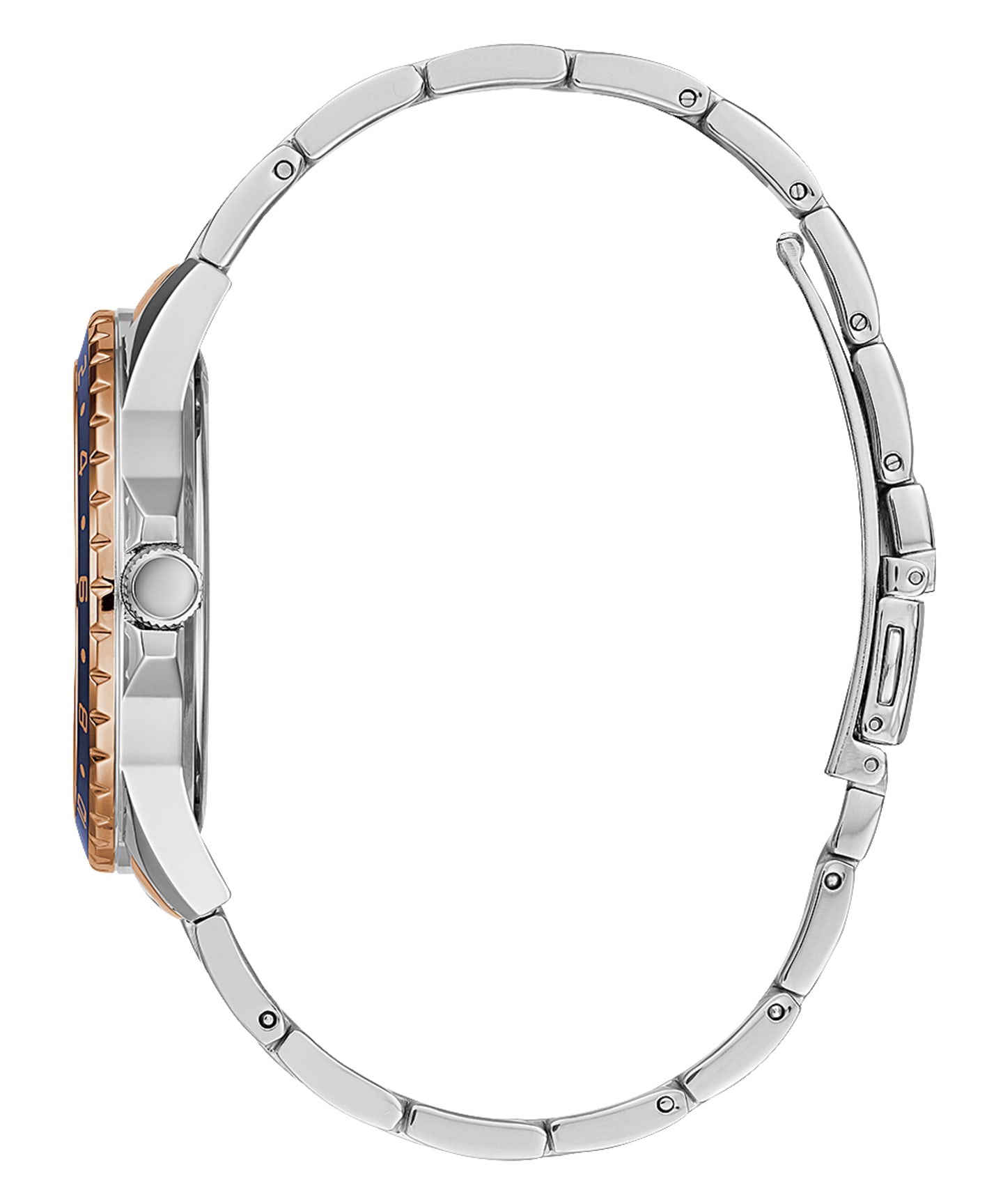 Silver Tone Case Silver Tone/Rose Gold Tone Stainless Steel Watch large