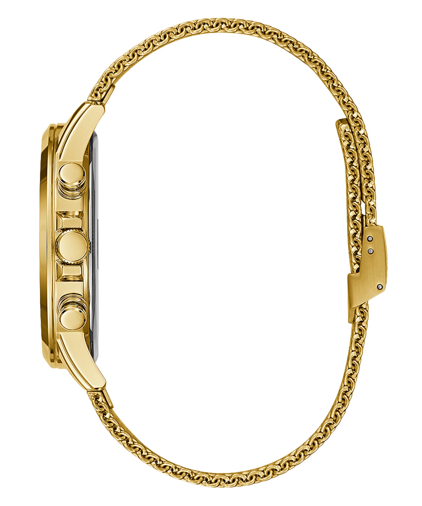 Gold Tone Case Gold Tone Stainless Steel/Mesh Watch large
