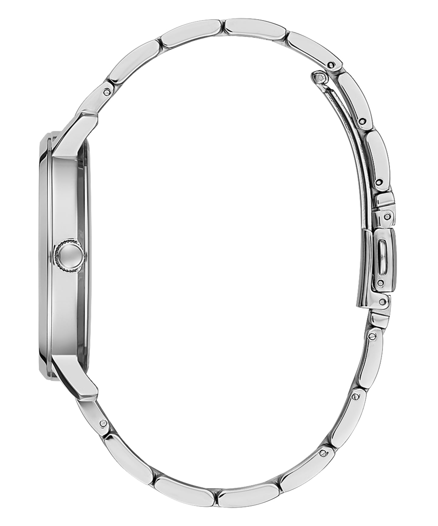 Silver Tone Case Silver Tone Stainless Steel Watch large