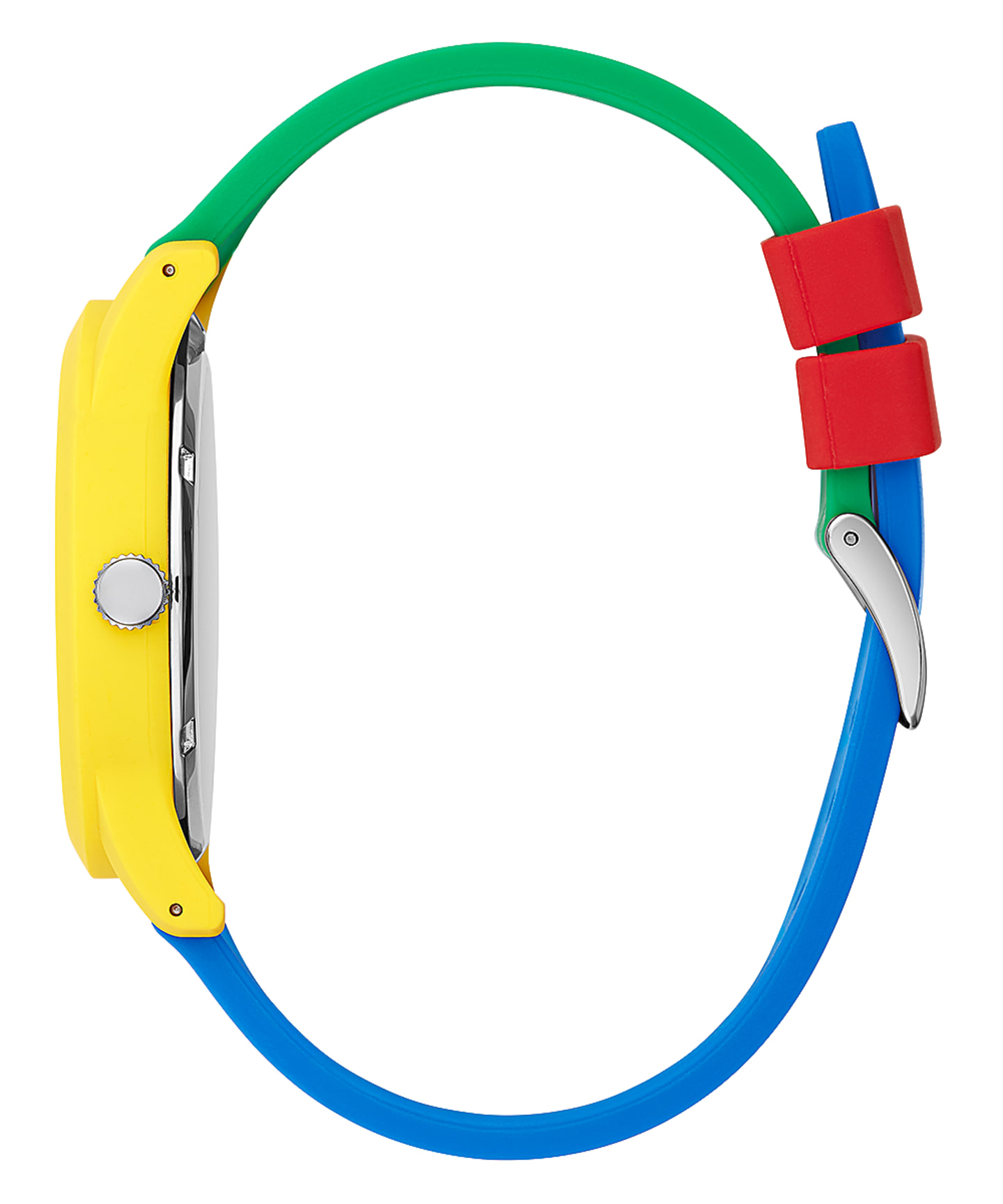 J BALVIN YELLOW CASE BLUE SILICONE WATCH large