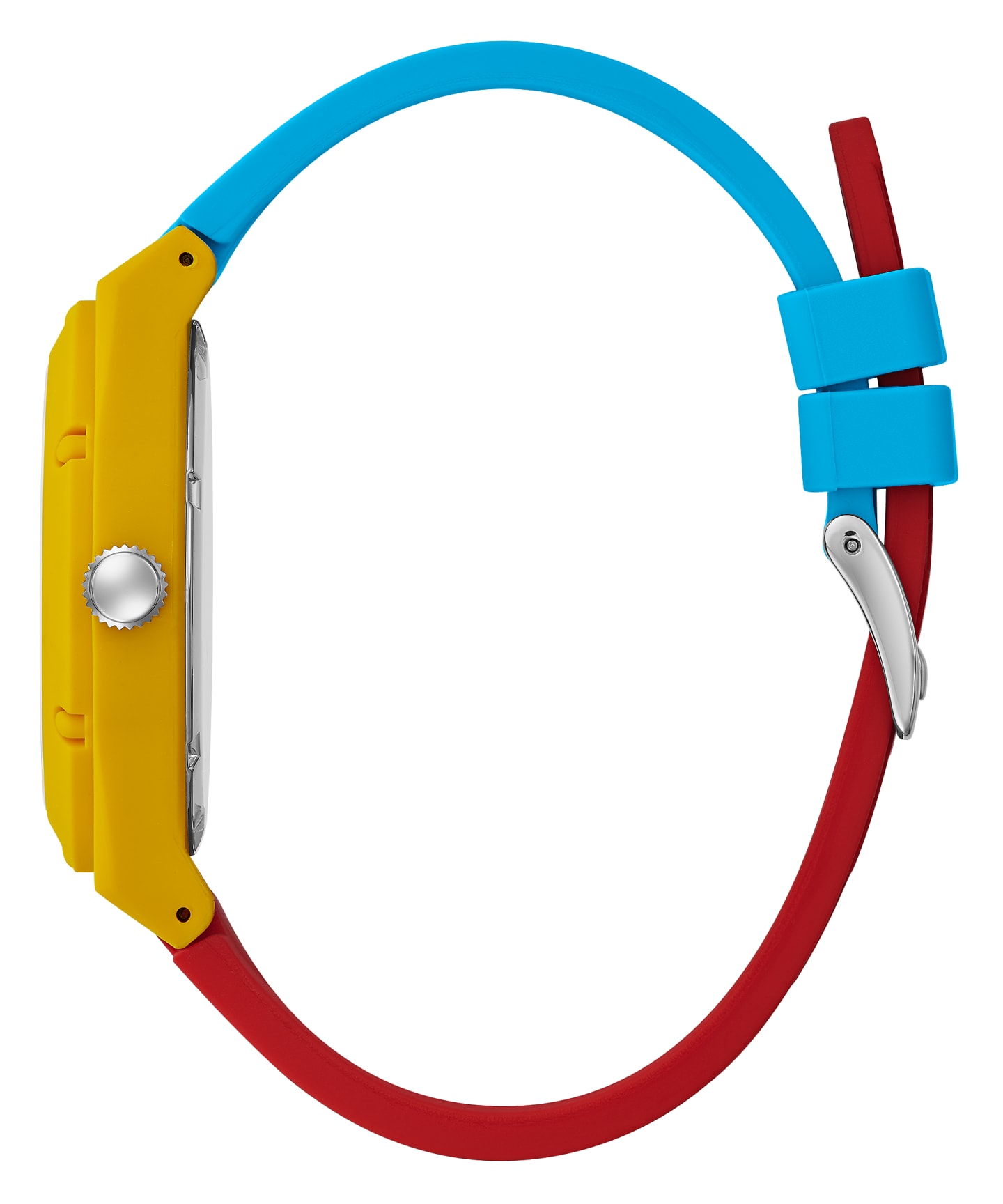 GUESSxFriendsWithYou 42mm VIBRANT SILICONE STRAP WATCH large