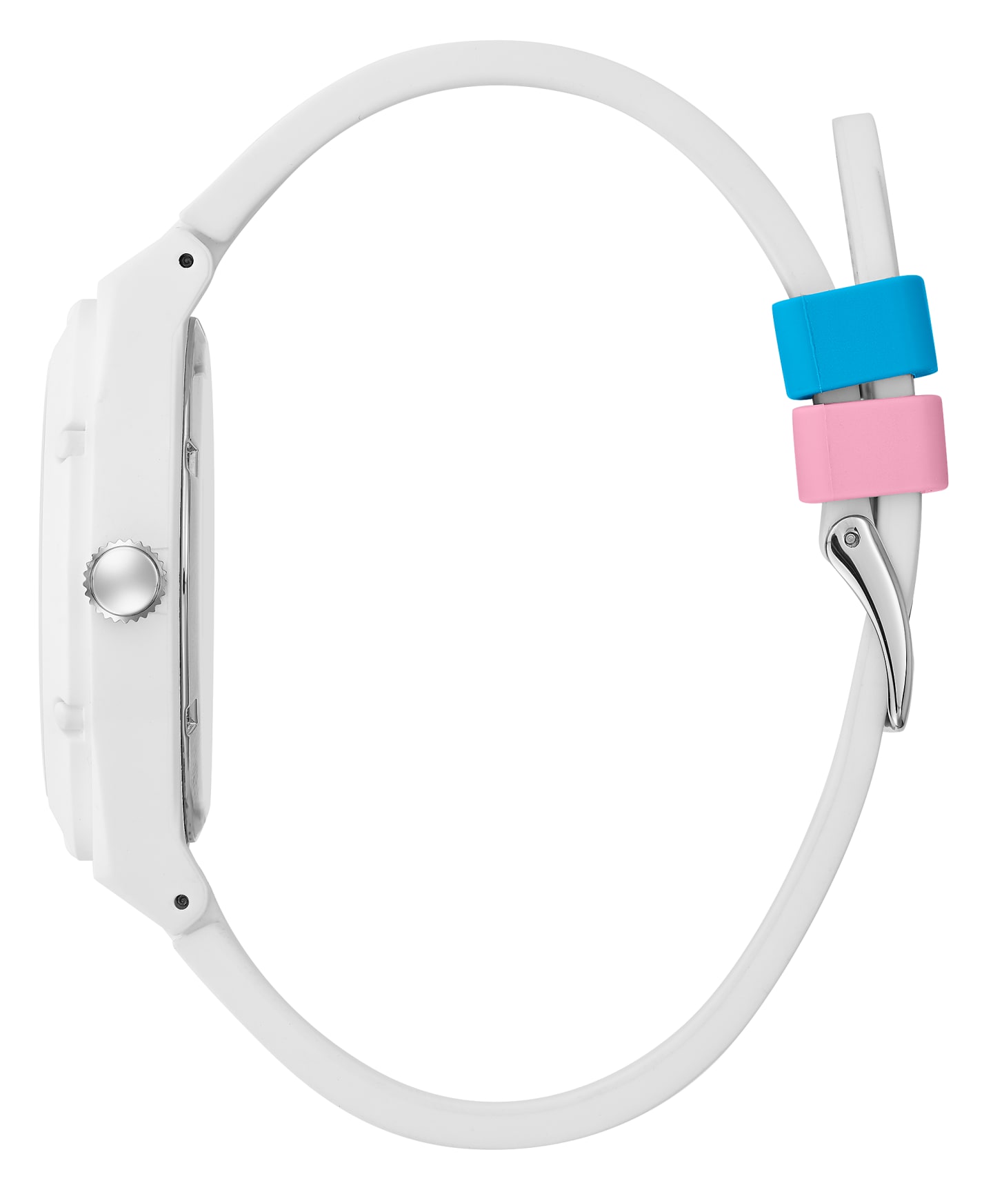 GUESSxFriendsWithYou 42mm WHITE SILICONE STRAP WATCH large