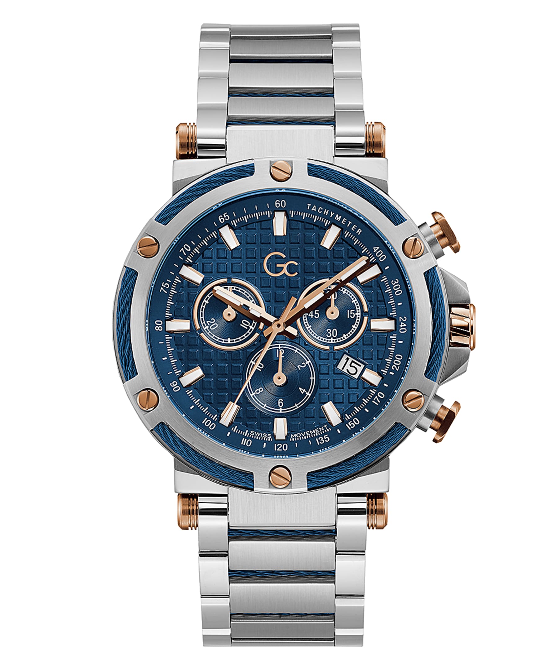 Gc Urbancode Silver Rose Gold Mens Watch Gc Watches