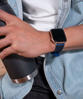 GUESS Nylon on Silicone Band for Apple 42-44 mm Watch  large