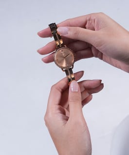 Rose Gold Tone Case Rose Gold Tone Stainless Steel Watch  large
