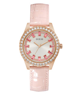 Sparkling Pink Limited Edition 38mm PINK GENUINE LEATHER WATCH  large