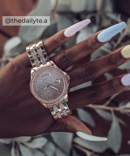 Rose Gold Tone Case Rose Gold Tone Stainless Steel Watch  large