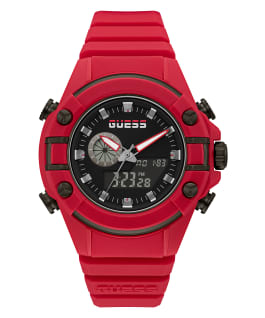 Red Case Red Silicone Watch  large