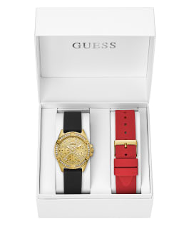 Exclusive Black &amp; Gold Crystal Watch Gift Set  large
