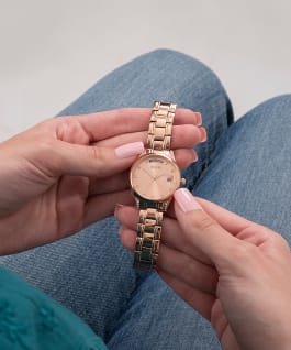 Rose Gold Tone Case Rose Gold Tone Stainless Steel 316L Watch  large