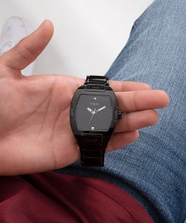 Black Case Black Stainless Steel Watch  large
