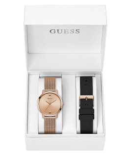 Exclusive Rose Gold Mesh Watch Gift Set  large