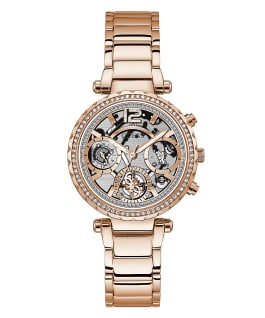 Rose Gold Tone Case Rose Gold Tone Stainless Steel Watch  large