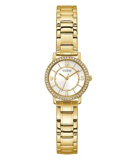 Gold Tone Case Gold Tone Stainless Steel Watch  large