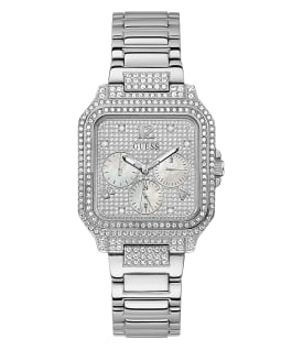 Silver Tone Case Silver Tone Stainless Steel Watch  large