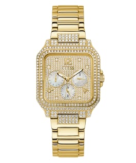 Gold Tone Case Gold Tone Stainless Steel Watch  large