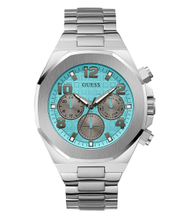 Silver Tone Case Silver Tone Stainless Steel Watch  large