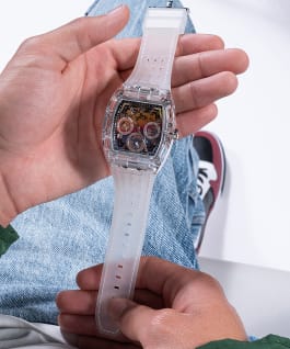 Clear Case Clear Silicone Watch  large