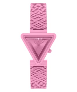 Pink Case Pink Silicone Watch  large
