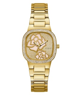 Gold Tone Case Gold Tone Stainless Steel Watch  large