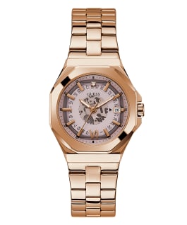 Rose Gold Tone Case Rose Gold Tone Stainless Steel Watch  large