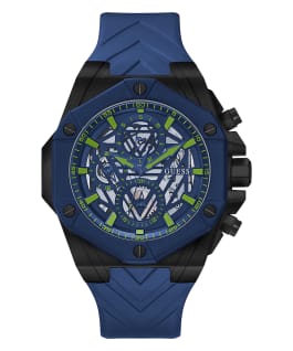 Blue Case Blue Silicone Watch  large
