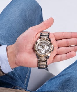 Silver Tone/Gold Tone Case Silver Tone/Gold Tone Stainless Steel Watch  large