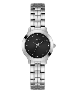 Silver Tone Case Silver Tone Stainless Steel Watch  large