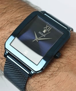 Blue Case Blue Stainless Steel/Mesh Watch  large