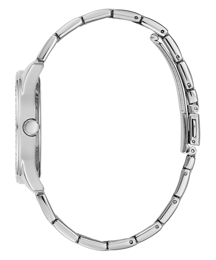 Silver Tone Case Silver Tone Stainless Steel Watch large