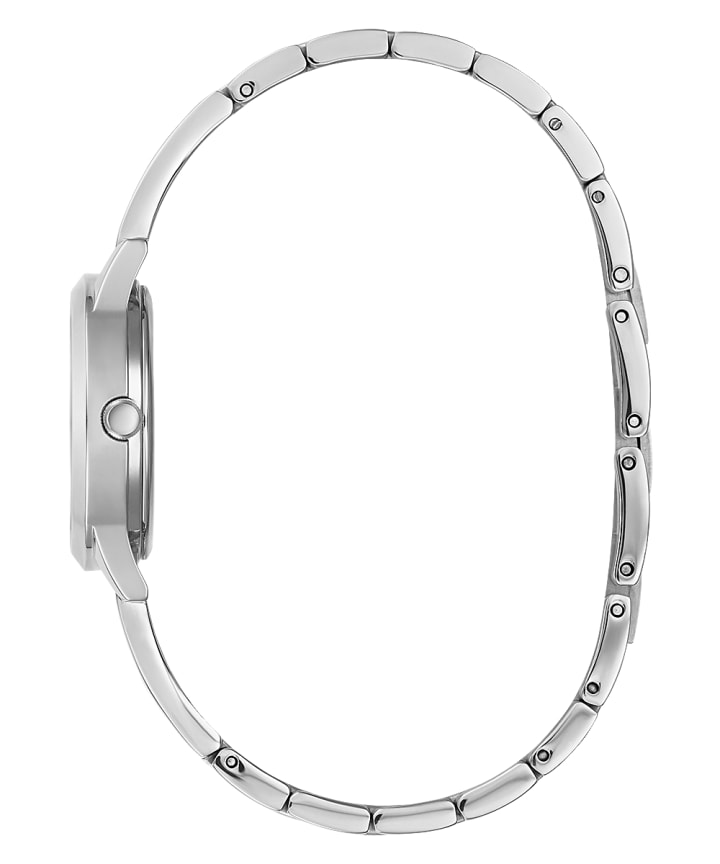 Silver Tone Case Silver Tone Stainless Steel Watch large