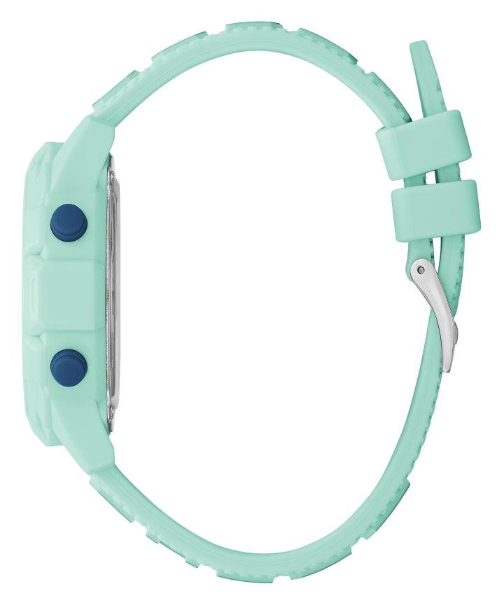 Blue Case Turquoise Silicone Watch large