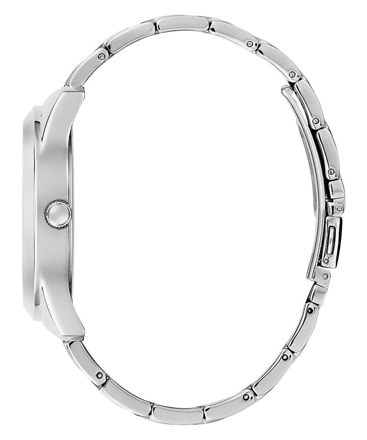 Silver Tone Case Silver Tone Stainless Steel Watch large