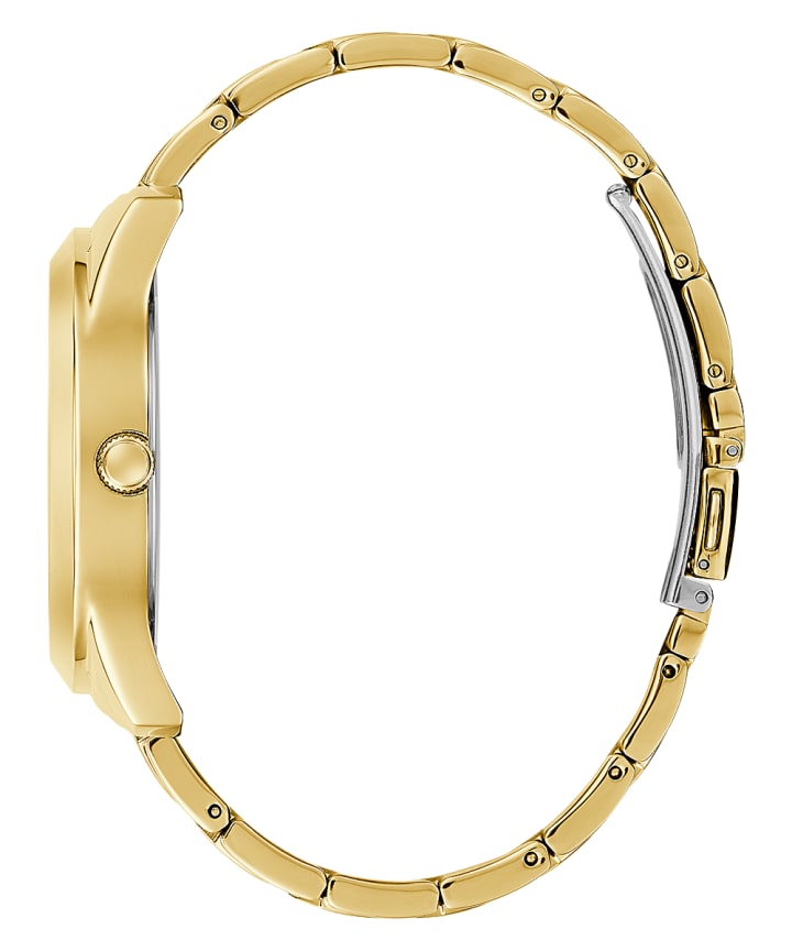 Gold Tone Case Gold Tone Stainless Steel Watch large
