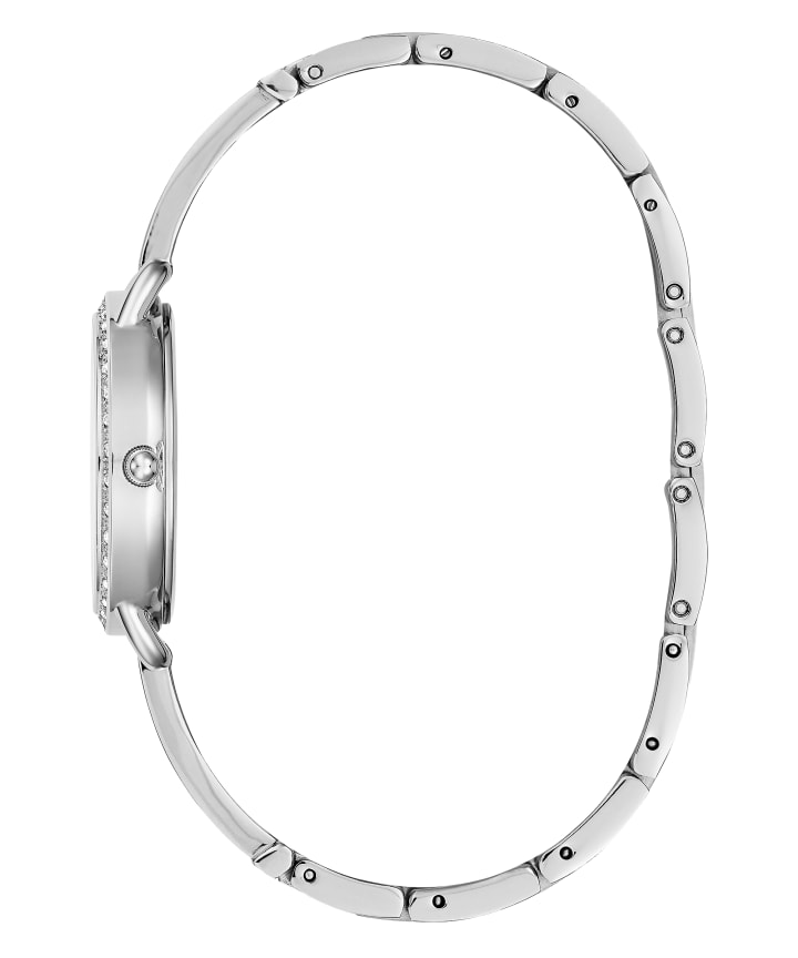 Silver Tone Case Silver Tone Stainless Steel Watch large